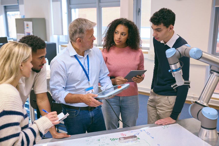 Education Institution - Instructor and Students Robotics